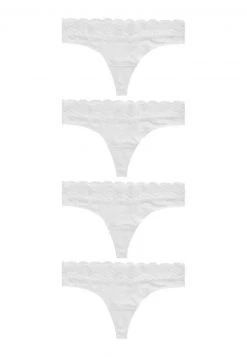 Next Damen 4 PACK - String - White -Next Verkäufe 2022 00a0b94aa3da4654b9f1cec126d58371
