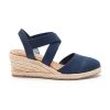 Next Damen FOREVER COMFORT ELASTIC CROSS OVER - Espadrille - Navy Blue