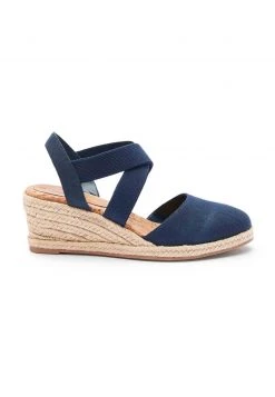 Next Damen FOREVER COMFORT ELASTIC CROSS OVER - Espadrille - Navy Blue