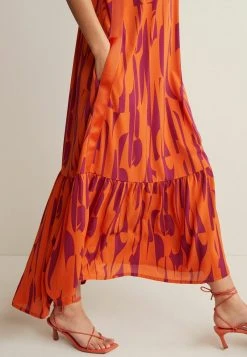 Next Damen SLEEVELESS - Maxikleid - Orange Geo Print -Next Verkäufe 2022 0149c1855b30461589db34ba4a514551