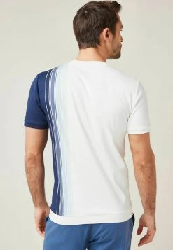Next Herren BLOCKED - T-Shirt Print - White Blue Vertical Stripe -Next Verkäufe 2022 01fbb9a58ded4ae7be1c581741e46f0f