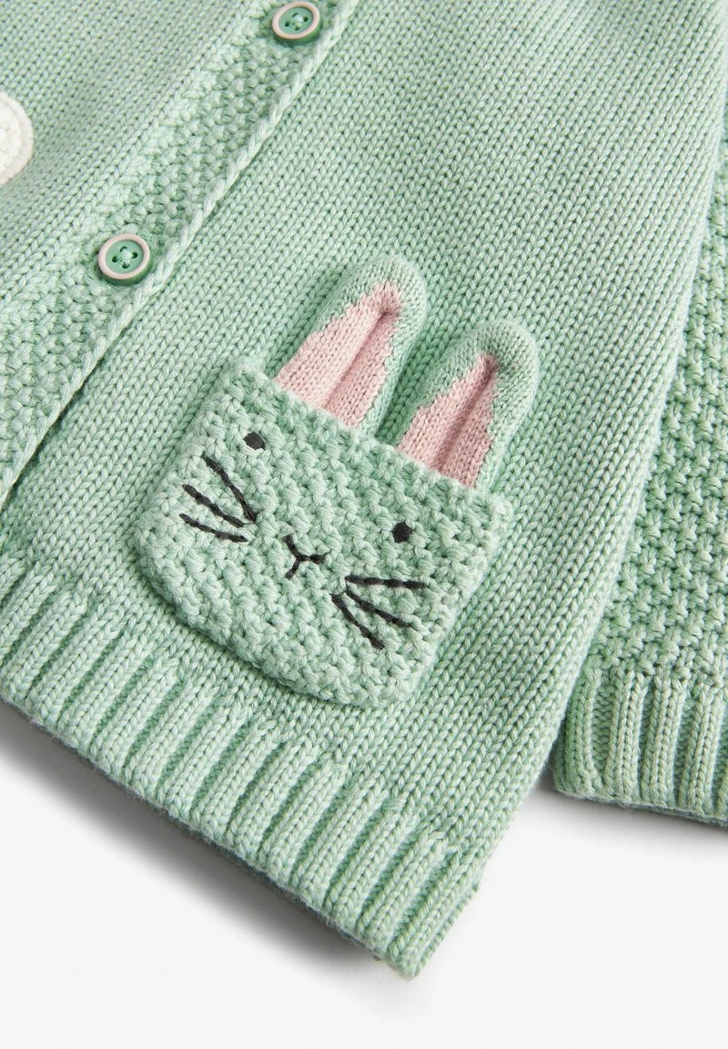 Next EMBROIDERED HOODED - Strickjacke - Teal | Kinder 3 Next EMBROIDERED HOODED - Strickjacke - Teal | Kinder – Bild 3