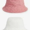 Next 2 PACK BRODERIE BUCKET - Hut - Pink White | Kinder