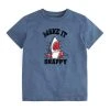 Next Kinder EMBROIDERED SHORT SLEEVE - T-Shirt Print - Indigo Blue Shark