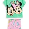 Next Kinder OVERSIZED SET - Shorts - Minnie Mouse Green