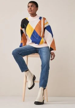 Next Damen ARGYLE - Strickpullover - Off White -Next Verkäufe 2022 052983b29d4a42b0aa8aaca4aceaa926