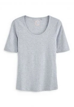 Next SCOOP NECK HALF SLEEVE - T-Shirt Basic - Grey | Damen -Next Verkäufe 2022 0555e89d9183490e9ffd313db1e0309f