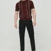 Next Herren KNITTED - T-Shirt Print - Burgundy Red