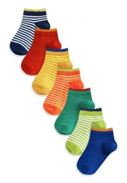 Next Kinder 7 PACK RICH TRAINER - Socken - Red Orange Blue Stripes
