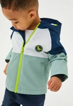 Next Kinder Outdoorjacke - Teal Blue Colourblock