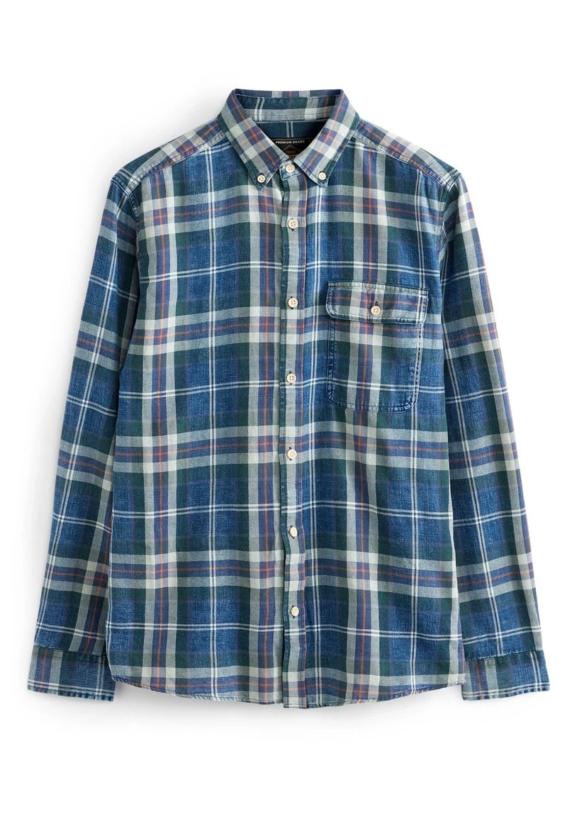 Next Herren WESTERN - Hemd - Blue /green Check 5 Next Herren WESTERN - Hemd - Blue /green Check – Bild 5