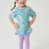 Next Kinder LONGLINE - T-Shirt Print - Green Purple Wavy