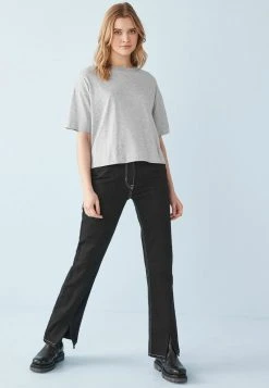 Next BOXY RELAXED FIT - T-Shirt Basic - Grey | Damen