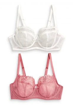 Next Damen UNWATTIERTE - Balconette BH - Pink White -Next Verkäufe 2022 07f61d92269743d0ba45806d815823ad