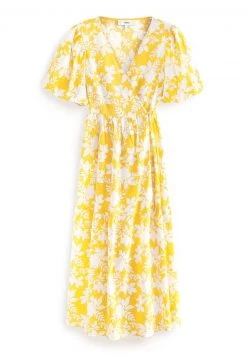 Next Damen BRODERIE WRAP - Maxikleid - Yellow -Next Verkäufe 2022 098cd170ca52461db497a9d6ef33cd1c