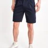 Next Herren SLIM FIT - Shorts - Navy Pleated
