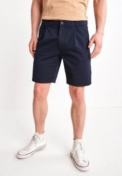 Next Herren SLIM FIT - Shorts - Navy Pleated