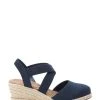 Next Damen FOREVER COMFORT CROSS OVER - Keilsandalette - Navy Blue