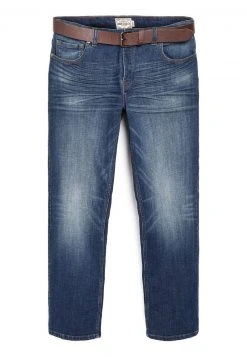Next BELTED WITH STRETCH - Jeans Straight Leg - Blue | Herren