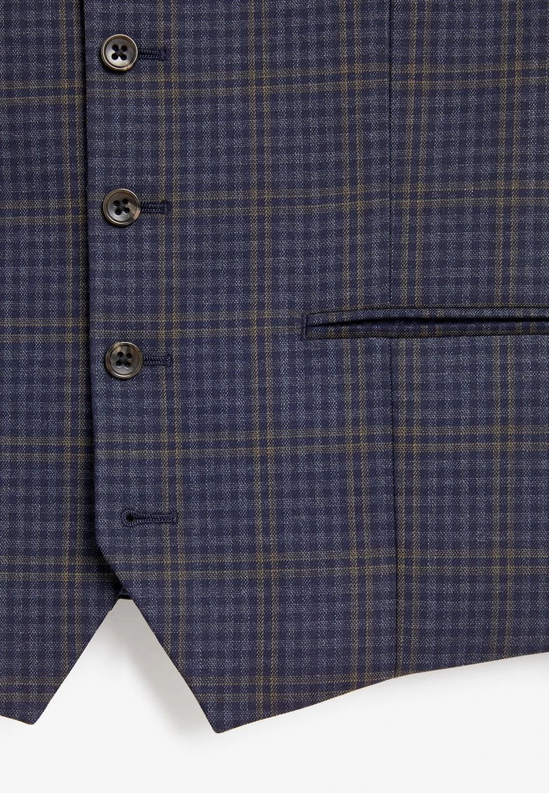 Next Herren CHECK SUIT - Anzugweste - Blue 3 Next Herren CHECK SUIT - Anzugweste - Blue – Bild 3