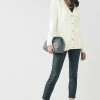 Next Damen CABLE BUTTON - Strickjacke - White