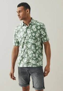 Next Herren SHORT SLEEVE - Hemd - Green Floral