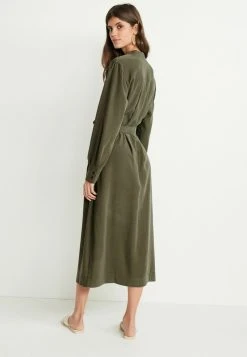 Next MIDI ZIP FRONT - Blusenkleid - Khaki Green | Damen