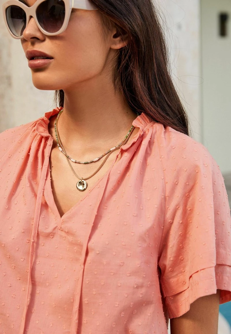 Next Damen TIE FRONT - Bluse - Coral Pink 2 Next Damen TIE FRONT - Bluse - Coral Pink – Bild 2