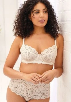 Next Damen BRODERIE LONGLINE - Balconette BH - Cream