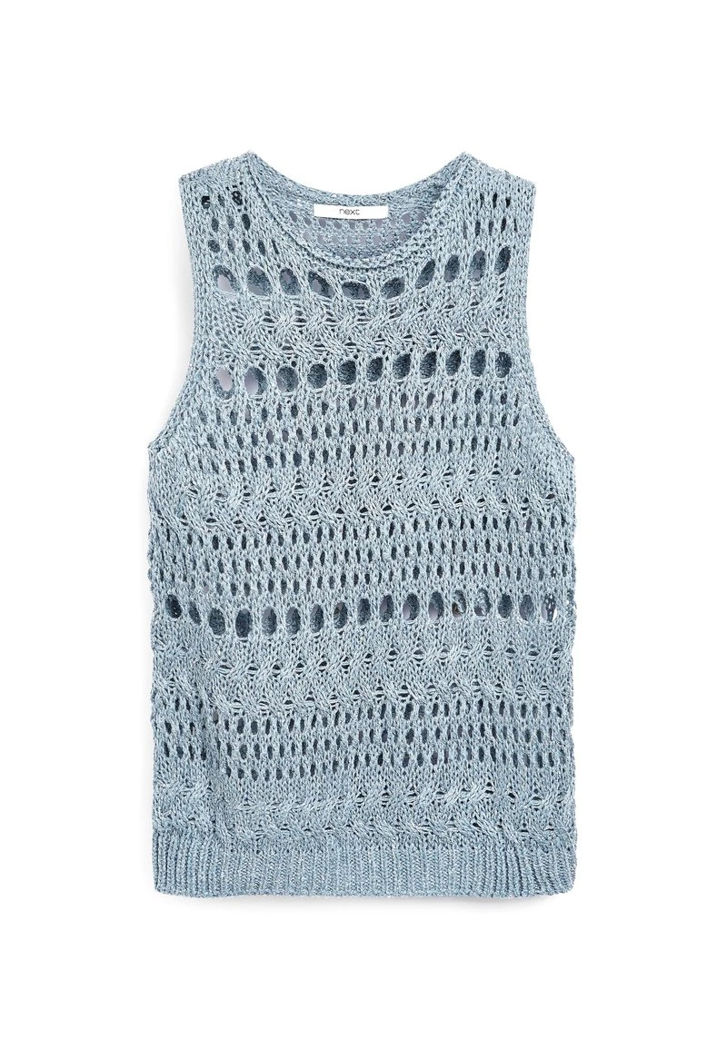 Next Damen CROCHET TANK - Top - Blue 4 Next Damen CROCHET TANK - Top - Blue – Bild 4