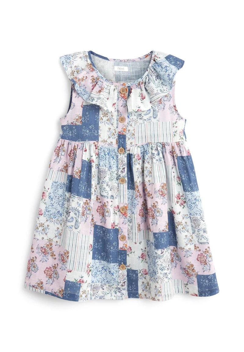 Next Kinder SLEEVELESS FRILL - Freizeitkleid - Blue 1 Next Kinder SLEEVELESS FRILL - Freizeitkleid - Blue