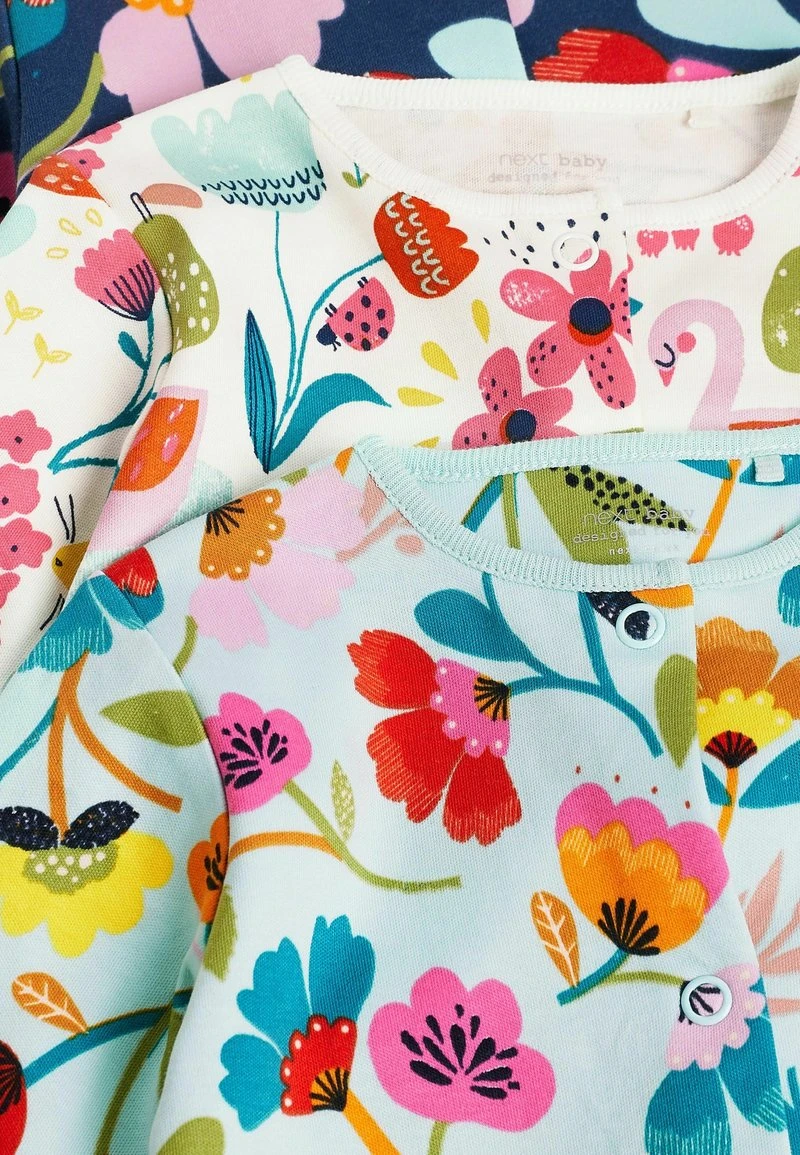 Next Kinder 3 PACK - Strampler - Mottled Blue 5 Next Kinder 3 PACK - Strampler - Mottled Blue – Bild 5