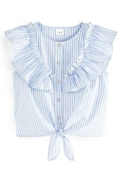 Next Kinder TIE FRONT FRILL - Bluse - Blue -Next Verkäufe 2022 0e3227c254f54da092fc18609dfa620f