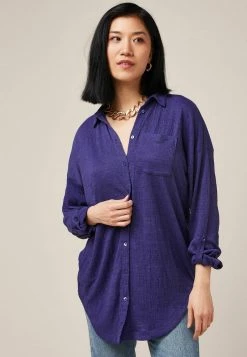 Next Damen LONG SLEEVE - Hemdbluse - Cobalt Blue