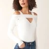 Next Damen BARDOT CUT-OUT - Top - White