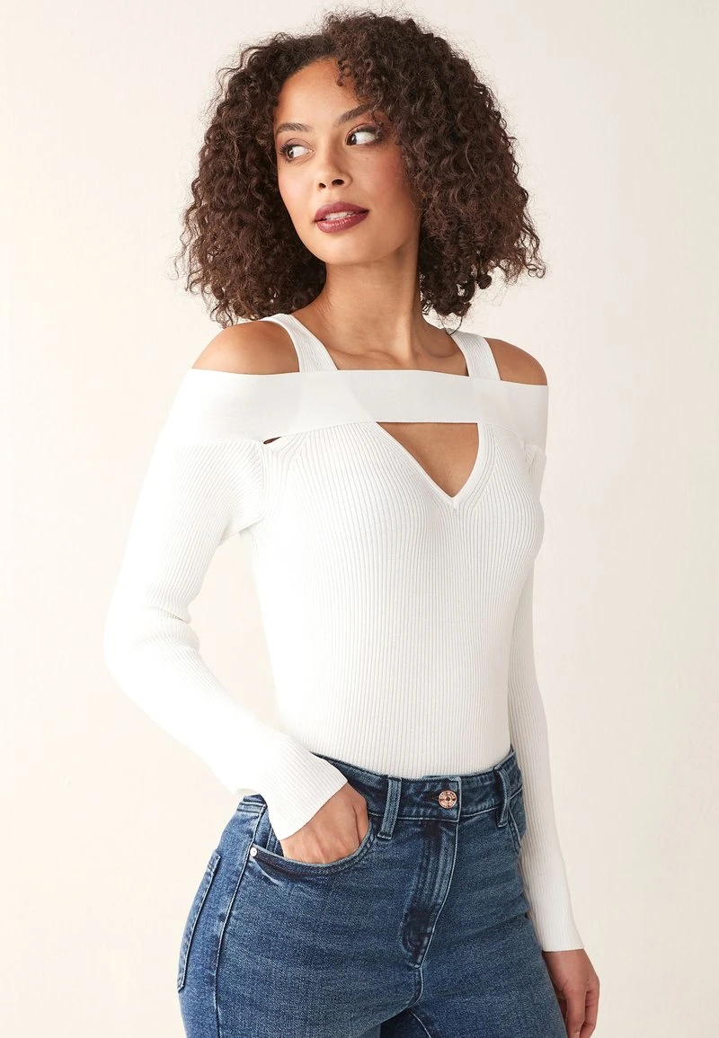 Next Damen BARDOT CUT-OUT - Top - White 1 Next Damen BARDOT CUT-OUT - Top - White