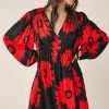 Next Damen Freizeitkleid - Red/black Floral