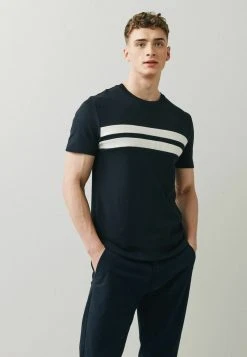 Next Herren BLOCKED - T-Shirt Print - Dark Navy Blue