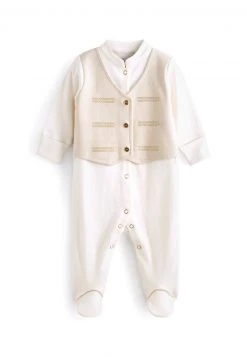 Next Kinder Strampler - White Waistcoat