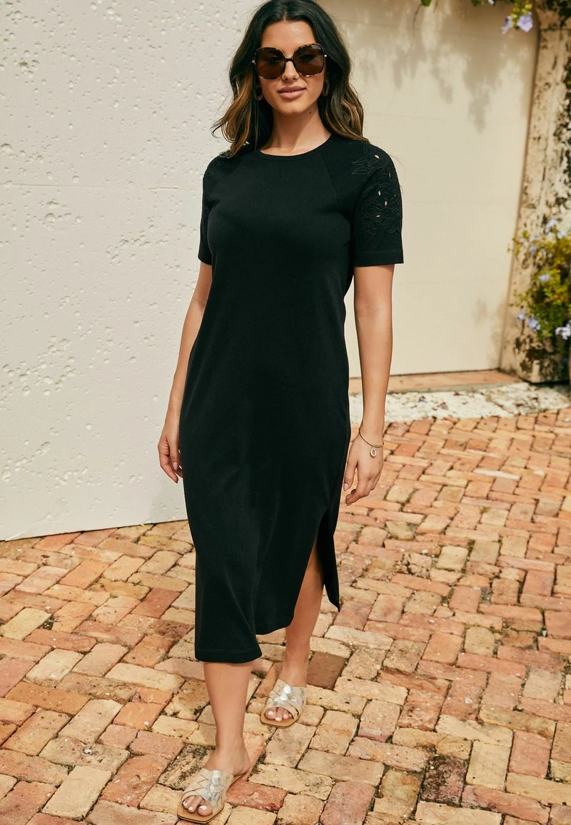 Next Damen BRODERIE - Maxikleid - Black 1 Next Damen BRODERIE - Maxikleid - Black