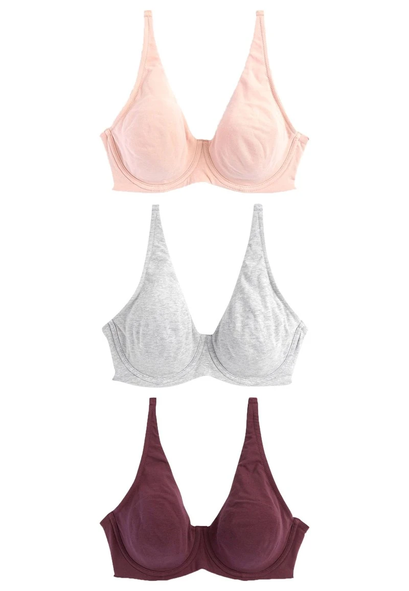 Next Damen 3 PACK - Triangel BH - Plum Purple Grey 1 Next Damen 3 PACK - Triangel BH - Plum Purple Grey