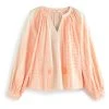 Next Damen TASSEL NECK DETAIL KAFTAN - Bluse - Fluro Pink Cream