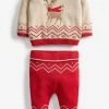 Next CHRISTMAS REINDEER SET OF 2 - Strickpullover - Red | Kinder