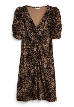 Next Damen SHORT SLEEVE - Freizeitkleid - Brown Animal Print -Next Verkäufe 2022 12f6fd1871364886a01d470184b75786