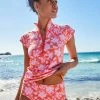 Next Damen RASH - Badeanzug - Red Floral