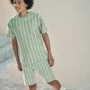Next Kinder SET - Shorts - Mint Green Stripe
