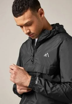 Next Herren WATERPROOF PACKABLE OVERHEAD ANORAK - Outdoorjacke - Black -Next Verkäufe 2022 1506014ae8fb4b7b98d5849382d70537