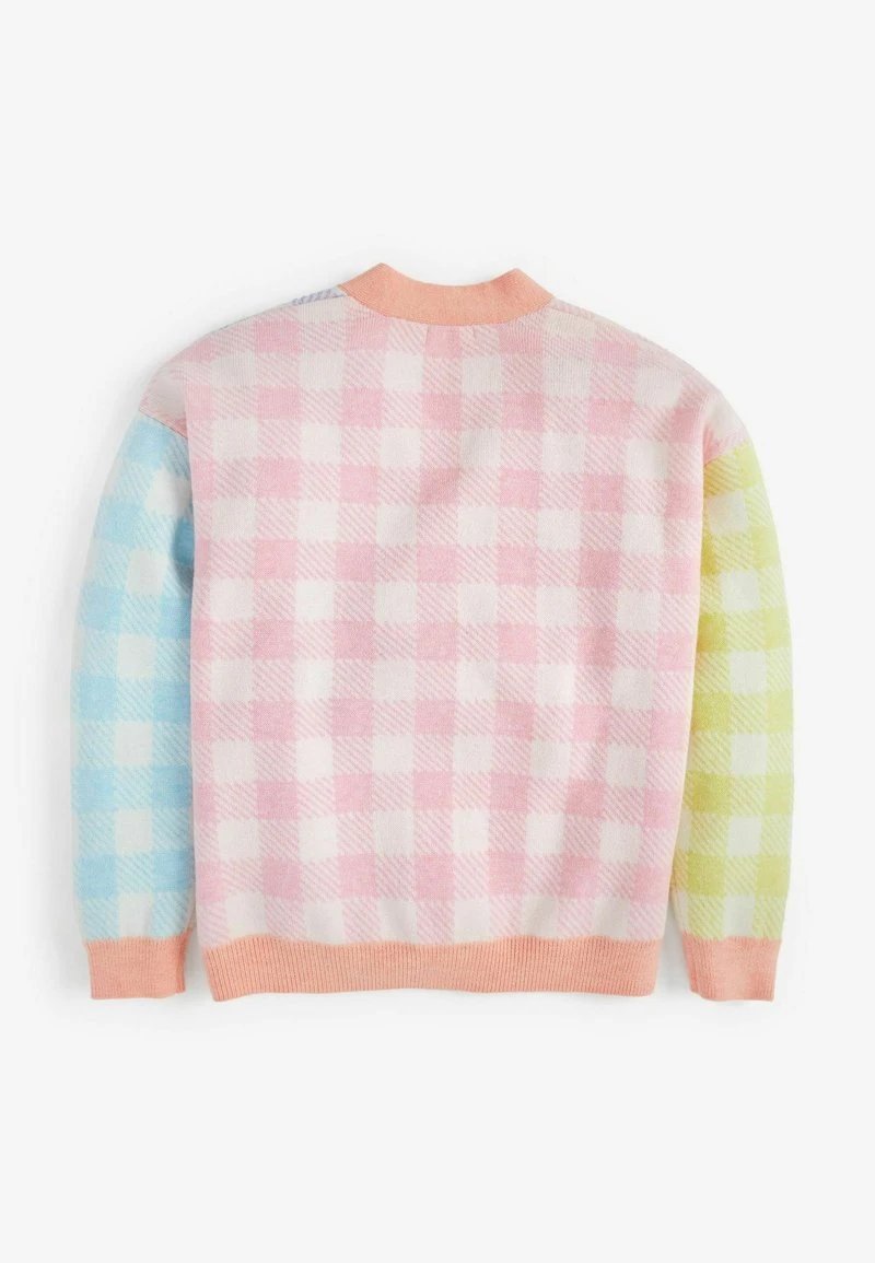 Next Kinder GINGHAM - Strickjacke - Pink / Blue / Yellow 2 Next Kinder GINGHAM - Strickjacke - Pink / Blue / Yellow – Bild 2