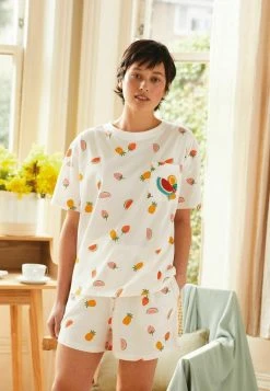 Next Damen SET - Nachtwäsche Set - White Tropical Fruit
