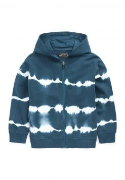 Next Kinder ZIP THROUGH TIE DYE - Kapuzenpullover - Navy Blue